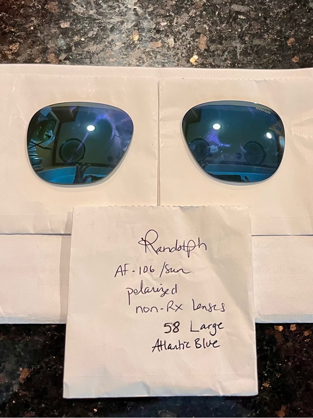Randolph Aviator non-Rx polarized Sunglass lenses only/unisex
58 eye (Large). - Picture 3 of 3